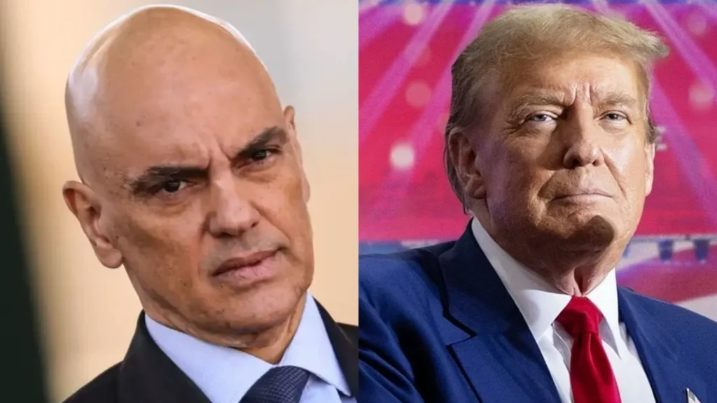 ministro do stf alexandre de moraes e presidente dos eua donald trump ekyd47k